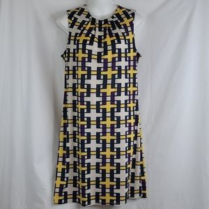Nikki Poulos geometric shift dress sz Med